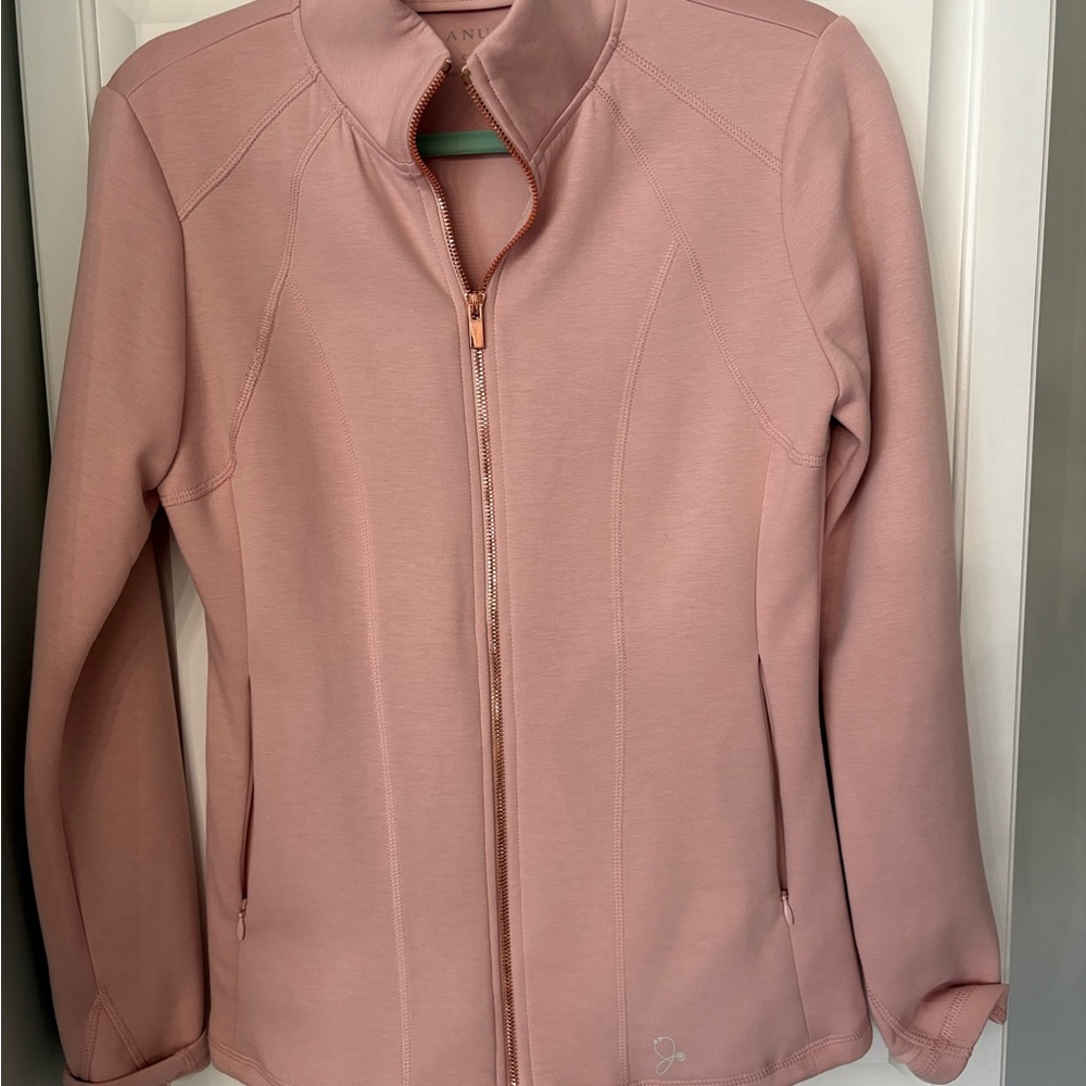 Jaanuu Blush Pink Zip-Front Utility Jacket